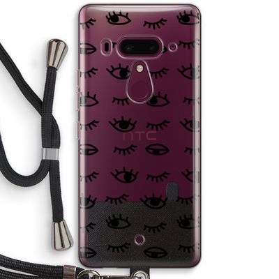 Eye pattern #2: HTC U12+ Transparant Hoesje met koord