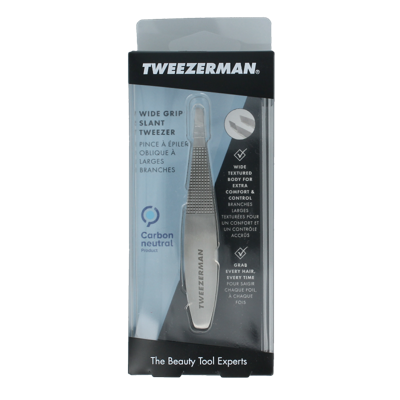 Tweezerman Slant tweezer no slip with grip 1 Stuks