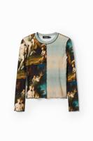 Slim fit T-shirt lange mouwen engelen - MATERIAL FINISHES - XL