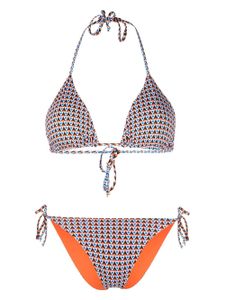 Fisico bikini à motif géométrique - Orange