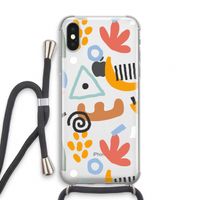 Abstract: iPhone XS Transparant Hoesje met koord