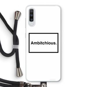 Ambitchious: Samsung Galaxy A70 Transparant Hoesje met koord