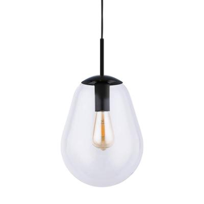 Lyora Ø 22cm hanglampPear Small zwart met helder glas - 7800