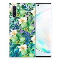 Samsung Galaxy Note 10 TPU Case Orchidee Groen - thumbnail