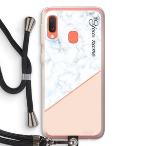 Marmer in stijl: Samsung Galaxy A20e Transparant Hoesje met koord