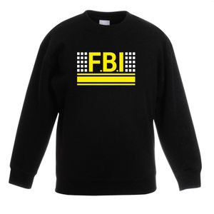 Geheim politie agent sweater / trui zwart voor kinderen 14-15 jaar (170/176)  -