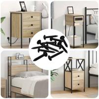 VidaXL Zelftappende nagel 9000 pcs zwart staal