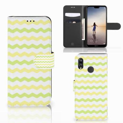 Huawei P20 Lite | Telefoon Hoesje | Waves Yellow