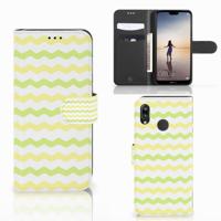 Huawei P20 Lite | Telefoon Hoesje | Waves Yellow