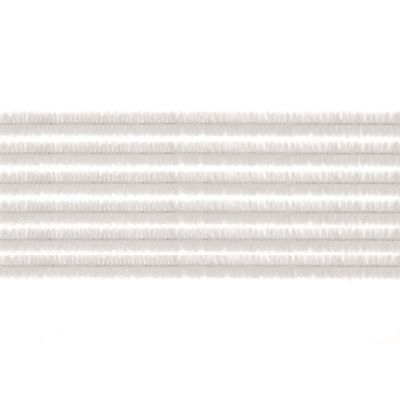 Chenilledraad - 30x - wit - 50 cm - hobby/knutsel materialen