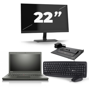 Lenovo ThinkPad T460 - Intel Core i5-6e Generatie - 14 inch - 8GB RAM - 240GB SSD - Windows 11 + 1x 22 inch Monitor
