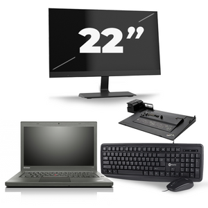 Lenovo ThinkPad T460 - Intel Core i5-6e Generatie - 14 inch - 8GB RAM - 256GB SSD - Windows 11 + 1x 22 inch Monitor