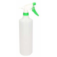 1x Waterverstuivers/sprayflessen groen/witte spray kop 1 liter   -