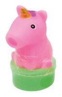 LG Imports slijmfiguur unicorn 7 cm roze/groen - thumbnail