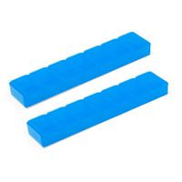 2x Medicijnen doos/pillendoos 7 daags blauw 15 cm