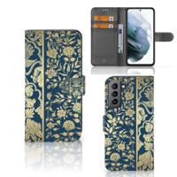 Samsung Galaxy S21 FE Hoesje Beige Flowers Samsung Galaxy S21 FE Hoesje Beige Flowers