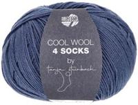 Lana Grossa Cool Wool 4 Socks Uni 7704 Denim Blauw