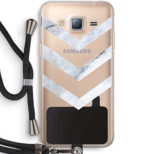 Marmeren pijlen: Samsung Galaxy J3 (2016) Transparant Hoesje met koord