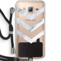 Marmeren pijlen: Samsung Galaxy J3 (2016) Transparant Hoesje met koord