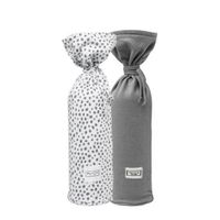 Meyco kruikenzak Basic jersey Cheetah - set van 2 grijs - thumbnail