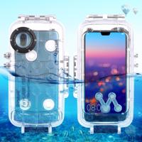 PULUZ 40m / 130ft waterdichte duiken huisvesting Foto Video nemen onderwater Cover Case voor Huawei P20(Transparent)