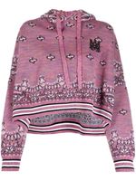 AMIRI hoodie Space Dye Bandana en maille - Violet - thumbnail