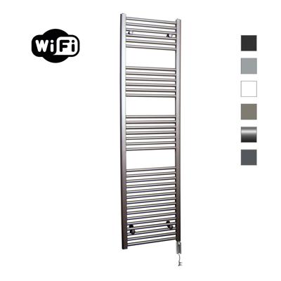 Elektrische Radiator Sanicare HWV Met Wifi 172x45 cm Inox Look 920W Met Thermostaat Chroom Rechtsonder Sanicare