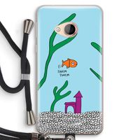 Aquarium: HTC U Play Transparant Hoesje met koord