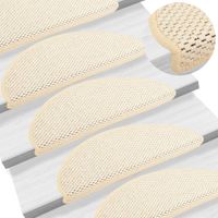 VidaXL Trapmatten zelfklevend 15 st sisal-look 65x21x4 cm berber