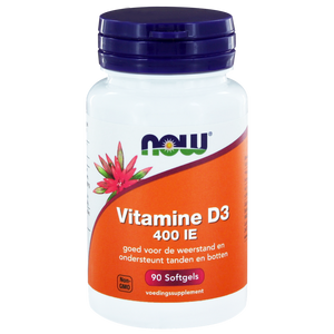 NOW Vitamine D3 400 IE Softgels 90st