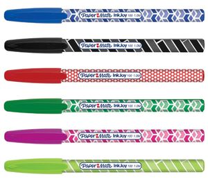 Papermate InkJoy 100ST Zwart, Blauw, Groen, Limoen, Paars, Rood Stick balpen 27 stuk(s)