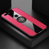 Voor vivo X20 XINLI stiksels doek textuur schokbestendig TPU beschermhoes met ring houder (rood)