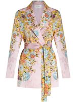 ETRO veste en soie à fleurs - Rose