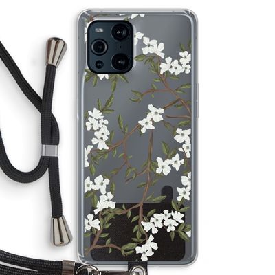 Blossoming spring: Oppo Find X3 Transparant Hoesje met koord
