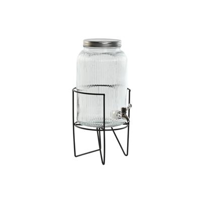 Water automaat Home ESPRIT Zwart Metaal Siliconen Kristal ABS 5 L 19,6 x 23,5 x 40,5 cm