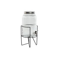 Water automaat Home ESPRIT Zwart Metaal Siliconen Kristal ABS 5 L 19,6 x 23,5 x 40,5 cm