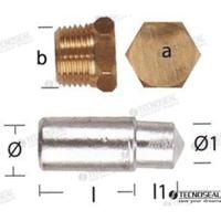 Ánodos para Lombardini TEN02351T - ANODO LOMBARDINI ZINC C/TAPON