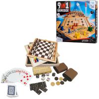 Clown Games Spelletjesdoos 9-in-1 hout