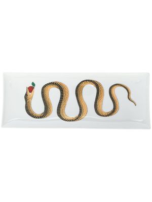 Fornasetti plateau de service Serpente (40cm) - Blanc