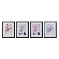 Schilderij DKD Home Decor Katten (35 x 2,5 x 45 cm) (35 x 2 x 45 cm) (4 Stuks)