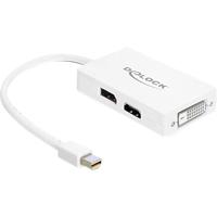 DeLOCK 61768 video kabel adapter 0,24 m Mini DisplayPort DisplayPort + DVI + HDMI Wit - thumbnail