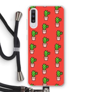 Mini cactus: Samsung Galaxy A70 Transparant Hoesje met koord