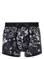 Moschino boxer stretch à ourson imprimé - Noir