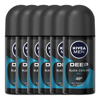 Nivea Men Deep Black Carbon Beat Anti-Transpirant Roller Voordeel - thumbnail