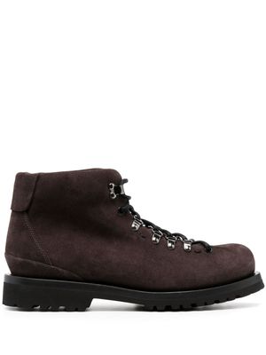 Buttero bottines en cuir à lacets - Marron