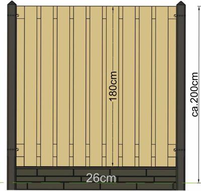 Berton paal Amstel antraciet hoekmodel 280 cm Tuindeco - Tuindeco