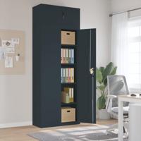 Archiefkast 90x40x240 cm staal antracietkleurig
