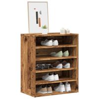 VidaXL Schoenenkast 60x35x70 cm bewerkt hout oud houtkleurig