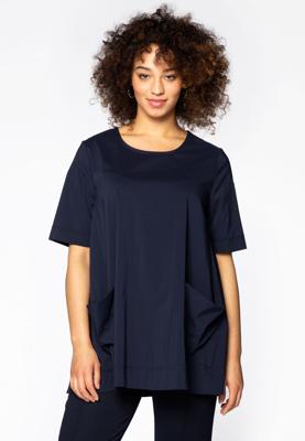 Yoek Tuniek met zakken popeline | Blauw | Maat 38/40