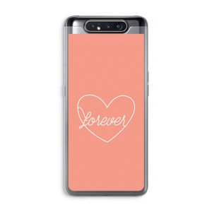 Forever heart: Samsung Galaxy A80 Transparant Hoesje